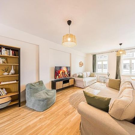 Stylisches Zentrales City-Apartment Mit 2 Balkonen Leipzig Eksteriør billede