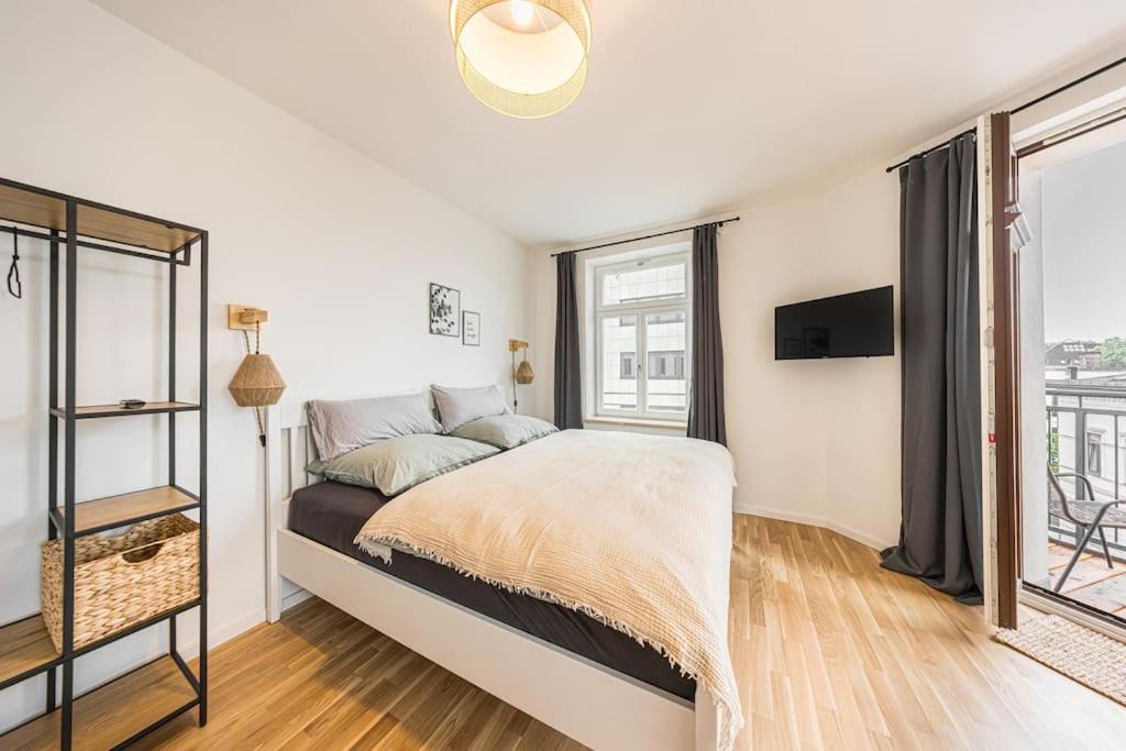 Stylisches Zentrales City-Apartment Mit 2 Balkonen Leipzig Eksteriør billede