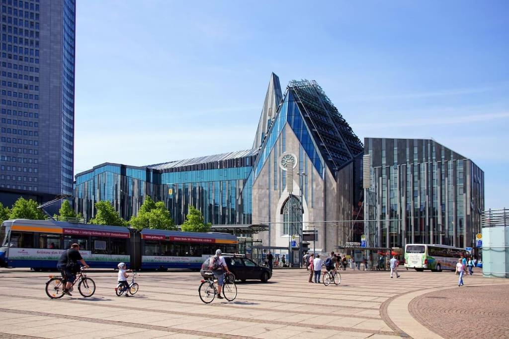 Stylisches Zentrales City-Apartment Mit 2 Balkonen Leipzig Eksteriør billede