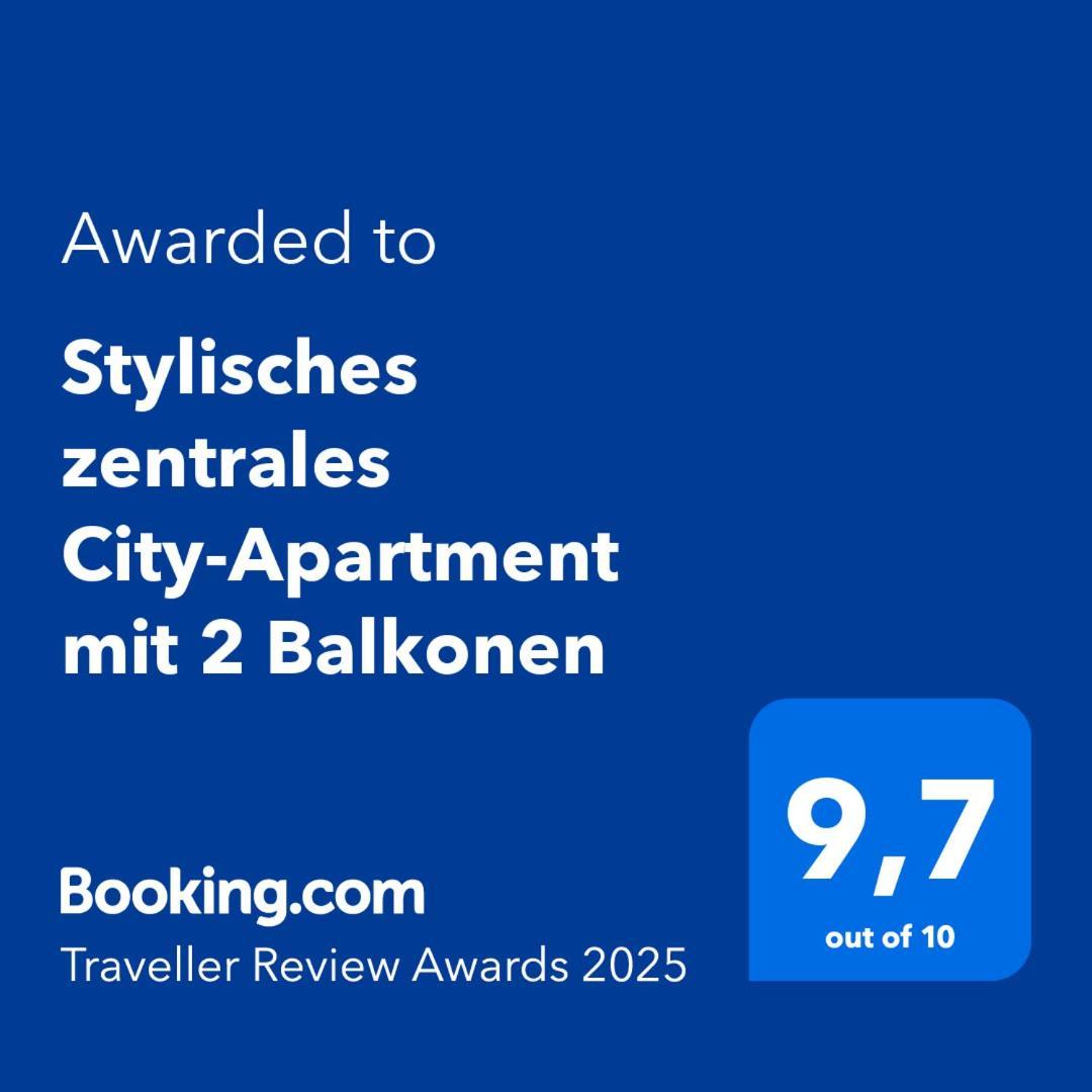 Stylisches Zentrales City-Apartment Mit 2 Balkonen Leipzig Eksteriør billede